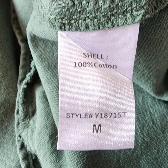 Pomander Place Womens Medium Dress Poly Dress Mini Green Tuckernuck Shirt Dress - Picture 7 of 9